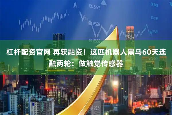 杠杆配资官网 再获融资！这匹机器人黑马60天连融两轮：做触觉传感器